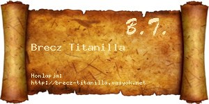 Brecz Titanilla névjegykártya